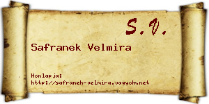 Safranek Velmira névjegykártya